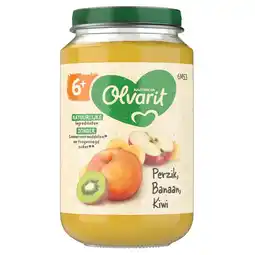 Kruidvat Olvarit 6+M Perzik Banaan Kiwi aanbieding