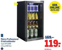 Makro Metro Professional frisdrankkoeler aanbieding