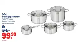 Makro Tefal 5-delige pannenset aanbieding