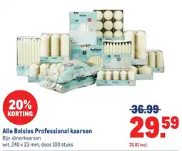 Makro Alle Bolsius Professional kaarsen aanbieding