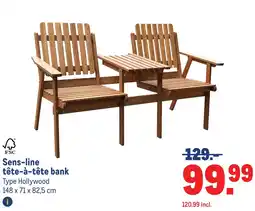 Makro Sens line tête-à-tête bank aanbieding