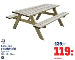 Makro Sens line picknicktafel aanbieding