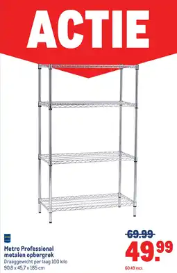 Makro Metro Professional metalen opbergrek aanbieding