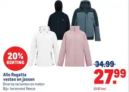 Makro Alle Regatta vesten en jassen aanbieding