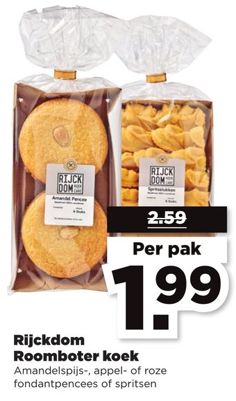 PLUS Rijckdom Roomboter koek aanbieding