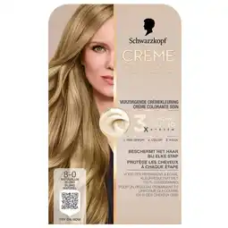 Trekpleister Schwarzkopf Creme Supreme 8-0 Natuurlijk Blond Verzorgende Crèmekleuring aanbieding