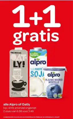Spar Alle alpro of oatly aanbieding
