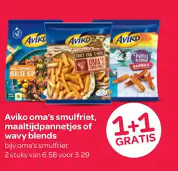 Spar Aviko oma's smulfriet, maaltijdpannetjes of wavy blends aanbieding