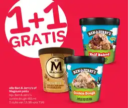 Spar Alle ben & jerry's of magnum pints aanbieding