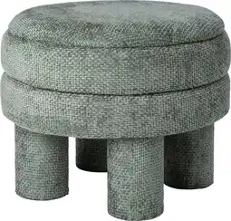Intratuin Intratuin poef met opbergruimte Corris groen D 48 H 40 cm aanbieding