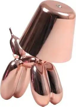 Intratuin Stoobz Design tafellamp Ballon Hond goud / roze 16 x 10 x 18 cm aanbieding