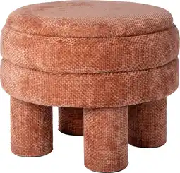 Intratuin Intratuin poef met opbergruimte Corris terracotta D 48 H 40 cm aanbieding