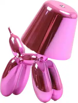 Intratuin Stoobz Design tafellamp Ballon Hond roze 16 x 10 x 18 cm aanbieding