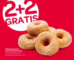 Spar SPAR gesuikerde donut of mini donuts aanbieding