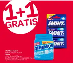 Spar Alle Mentos gum SMINT aanbieding