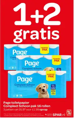 Spar Page toiletpapier Compleet Schoon aanbieding