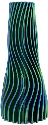 Intratuin Vaas 3D Paris blauw / groen / oranje D 11 H 25 cm aanbieding