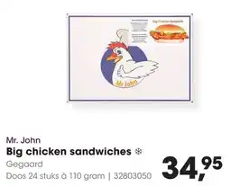 HANOS Mr. John Big chicken sandwiches aanbieding