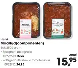 HANOS Henri Maaltijd componenten aanbieding