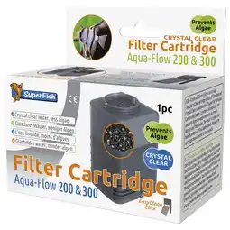 Pets Place Superfish Aquaflow 200/300 Filter Crystal Clear Cartridge - Filtermateriaal - 11.5x11x6.5 cm Zwart aanbieding