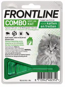 Pets Place Frontline Combo Spot On Kitten - Anti vlooien en tekenmiddel - 1 pip aanbieding