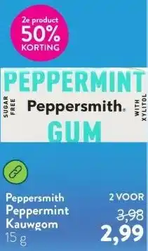 Holland & Barrett Peppermint Kauwgom aanbieding