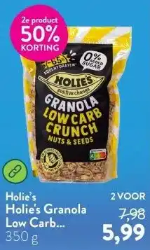Holland & Barrett Holie's Granola Low Carb Crunch Nuts & Seeds aanbieding