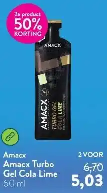Holland & Barrett Amacx Turbo Gel Cola Lime aanbieding