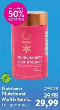 Holland & Barrett Nutriburst Multivitamine voor Vrouwen - 60 gummies aanbieding