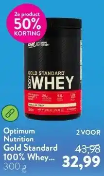 Holland & Barrett Gold Standard 100% Whey Vanilla Ice Cream aanbieding