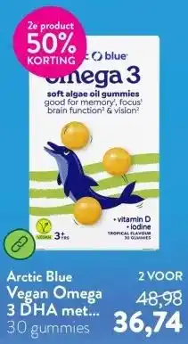 Holland & Barrett Vegan Omega 3 DHA met Vitamine D en Jodium - 30 gummies aanbieding