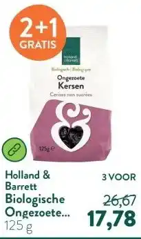 Holland & Barrett Biologische Ongezoete Gedroogde Kersen aanbieding