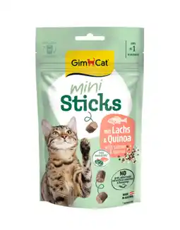 Pets Place Gimcat Mini Sticks - Kattensnack - Zalm Quinoa 50 g aanbieding