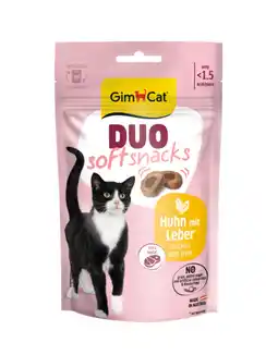 Pets Place Gimcat Duo Snacks - Kattensnack - Kip Lever 50 g aanbieding