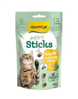 Pets Place Gimcat Mini Sticks - Kattensnack - Kip Kattenkruid 50 g aanbieding
