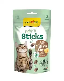 Pets Place Gimcat Mini Sticks - Kattensnack - Kalkoen Kaas 50 g aanbieding