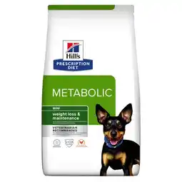 Pets Place Hill's Prescription Diet Metabolic Mini Weight Management Zak - Hondenvoer - Kip 1 kg aanbieding