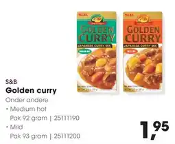 HANOS S&B Golden curry aanbieding