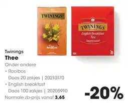 HANOS Twinings Thee aanbieding