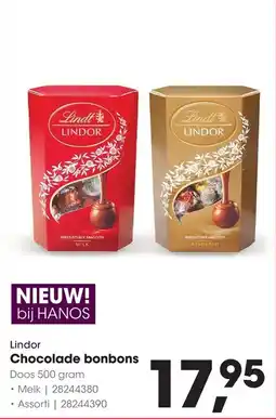 HANOS Lindor Chocolade bonbons aanbieding