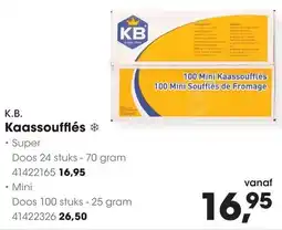 HANOS K.B. Kaassoufflés aanbieding