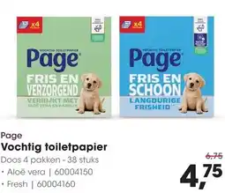 HANOS Page Vochtig toiletpapier aanbieding