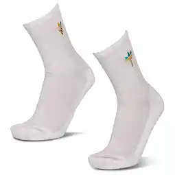 Foot Locker Adidas Mid Cut Crew 2 Pack Sokken Unisex - Wit - Maat 37-39 - Katoen aanbieding