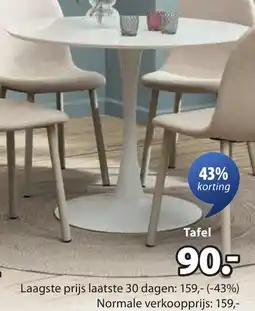 Jysk Ringsted tafel aanbieding