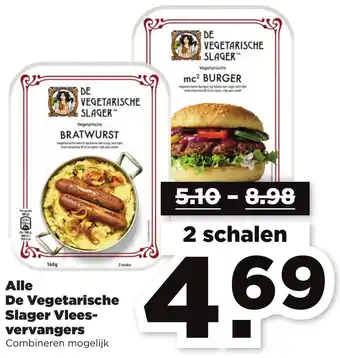 PLUS Alle De Vegetarische Slager Vleesvervangers aanbieding