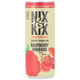 Holland & Barrett Nix & Kix Lightly Sparkling Raspberry Rhubarb Drink - 250ml aanbieding