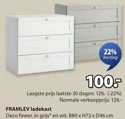Jysk Framlev ladekast aanbieding