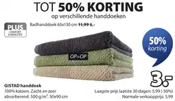 Jysk Gistad handdoek aanbieding