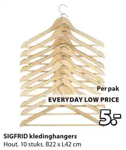 Jysk Sigfrid kledinghangers aanbieding