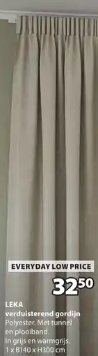 Jysk LEKA verduisterend gordijn aanbieding
